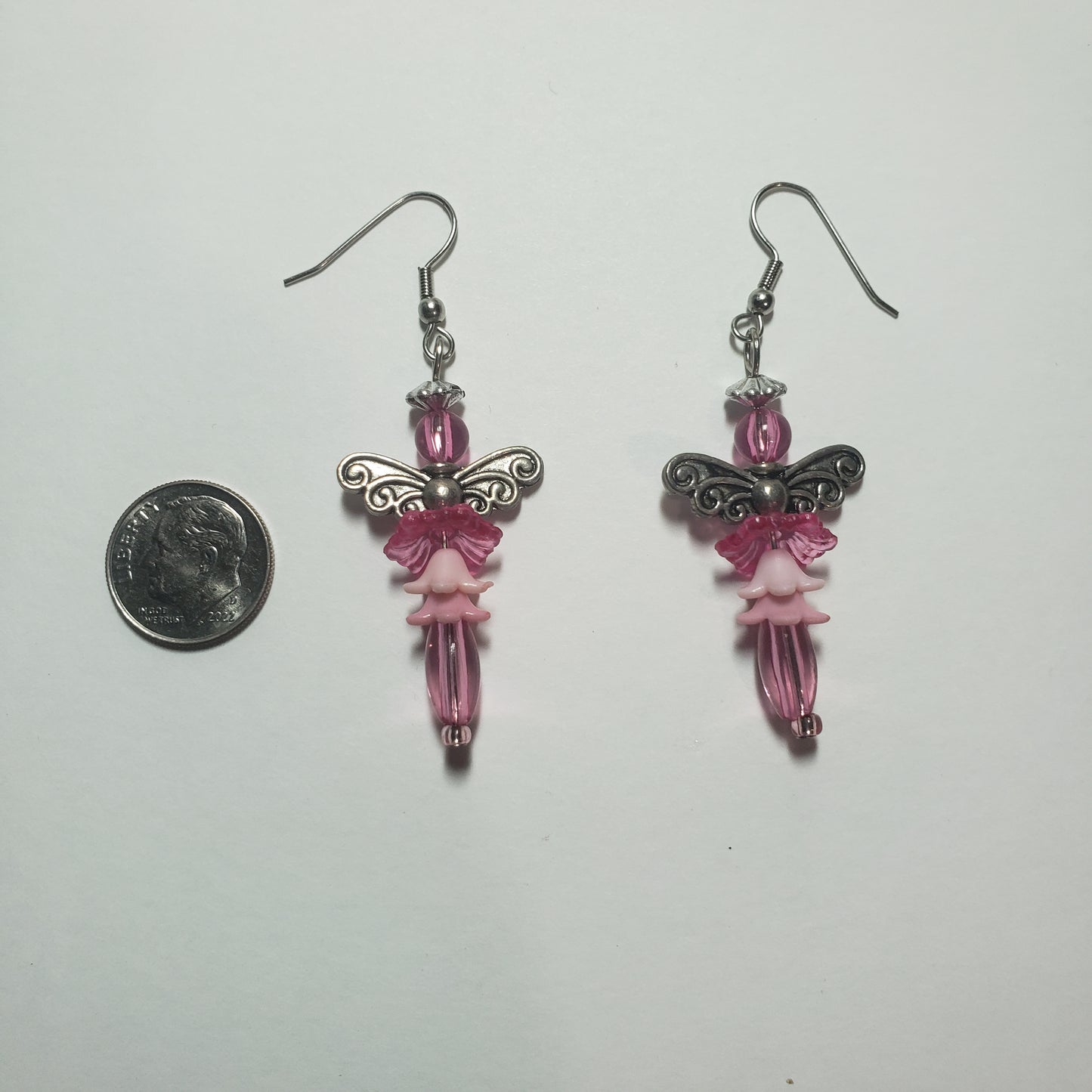 Pink Angel Earrings